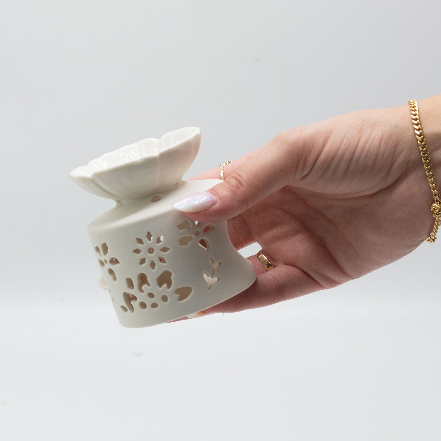 Small Agnes+Cat Oil Burner - Birds and Flowers