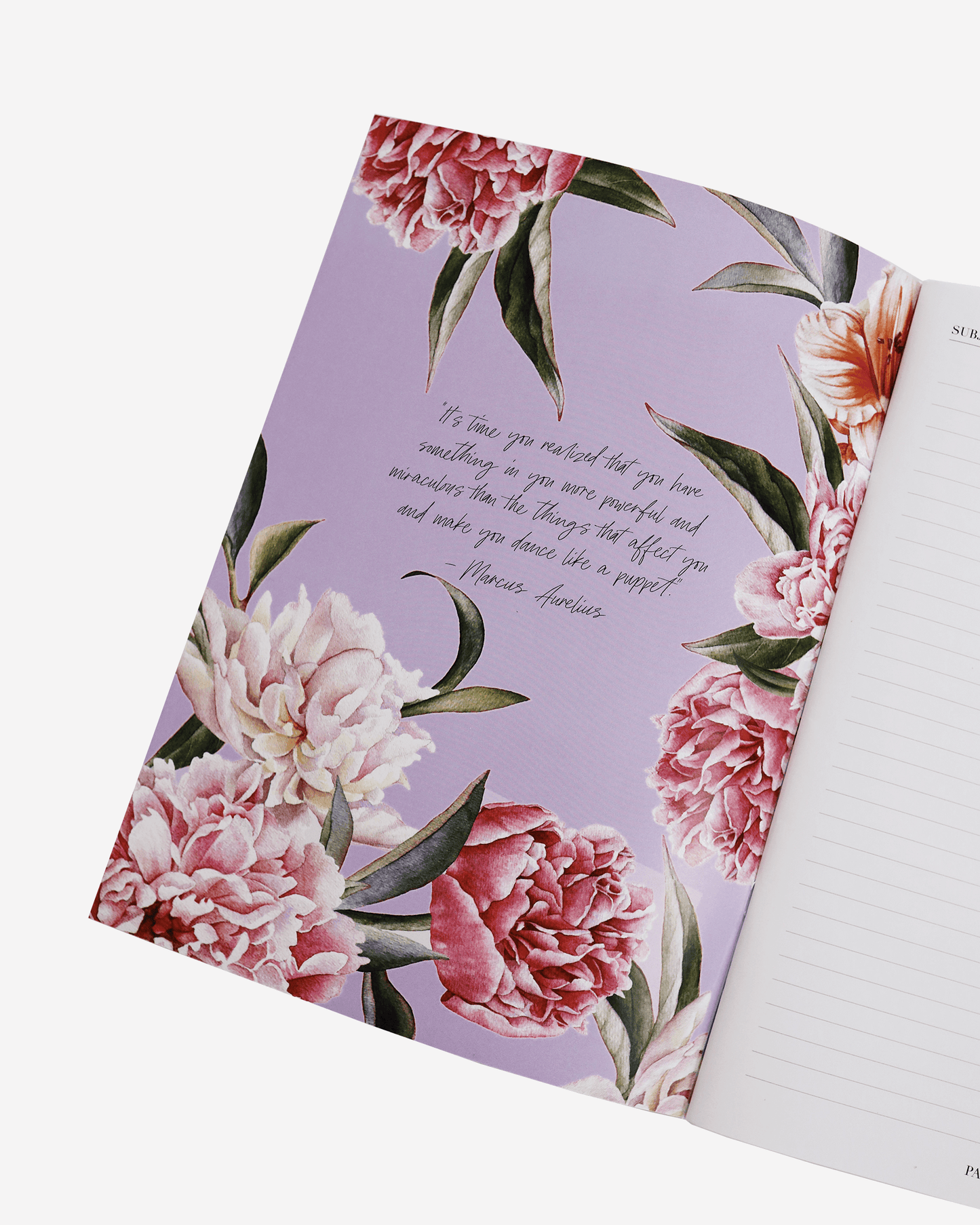 A4 Notebook in Luxurious Lilac Floral