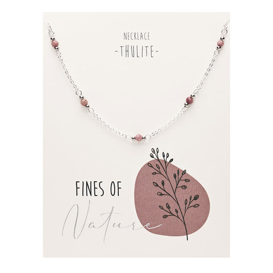 Thulite necklace