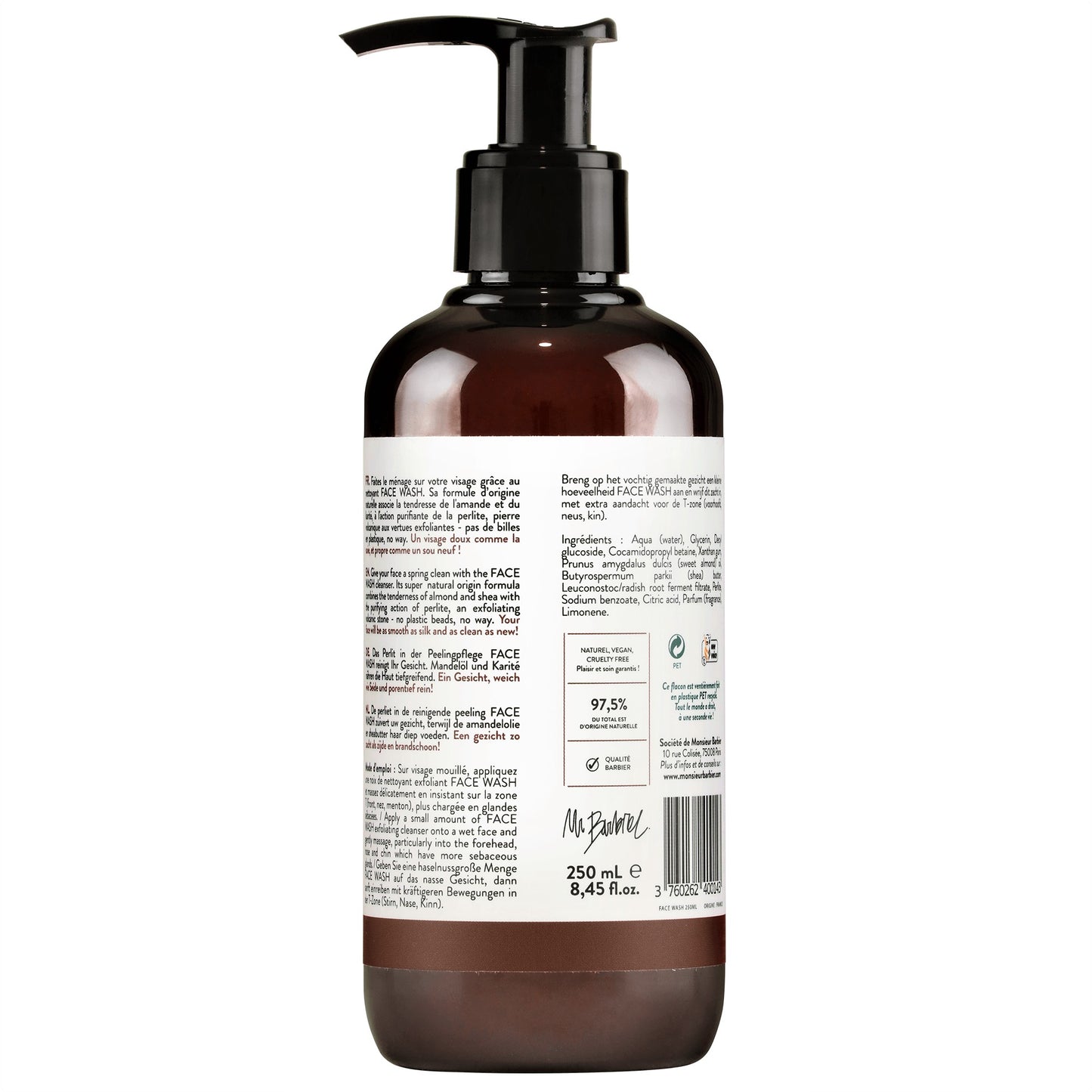 Exfoliating facial cleanser FACE WASH 250 ml