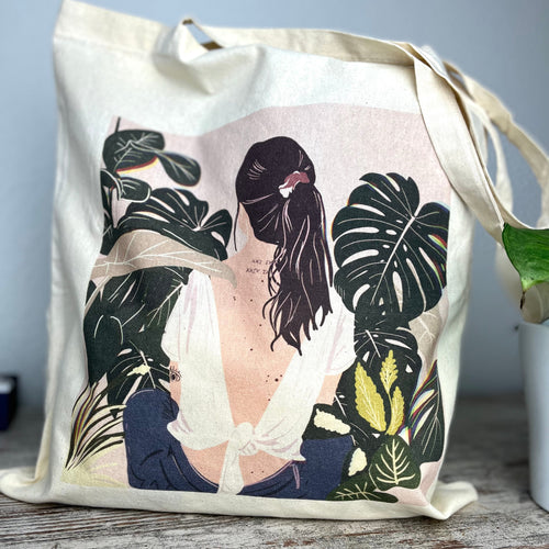 Jamy Plant lady illustration cloth bag