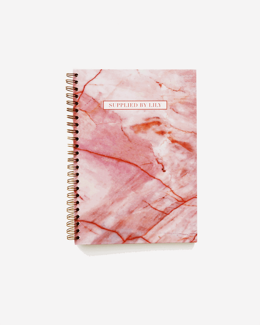 A5 Spiral Notebook in Luxurious Rose Quartz