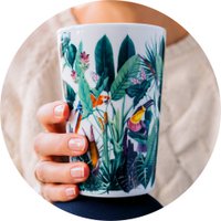 Rainforest porcelain mug