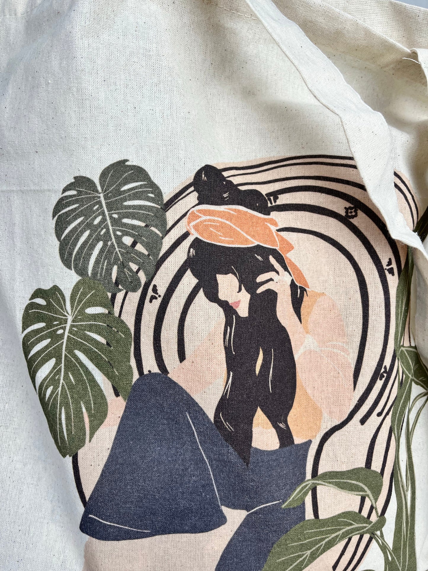 kristina Plant lady illustration cloth bag