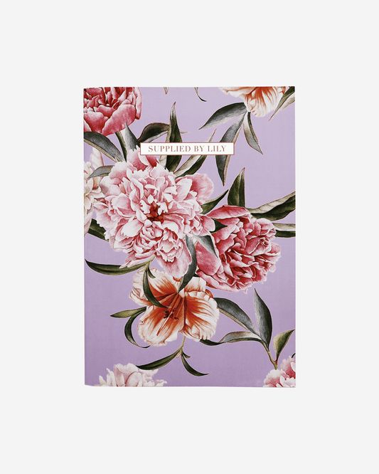 A4 Notebook in Luxurious Lilac Floral