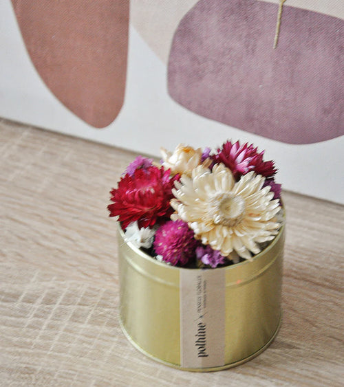 PINK Floral box - Gold