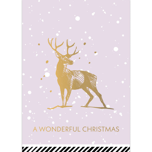 Christmas deer A6 greeting card